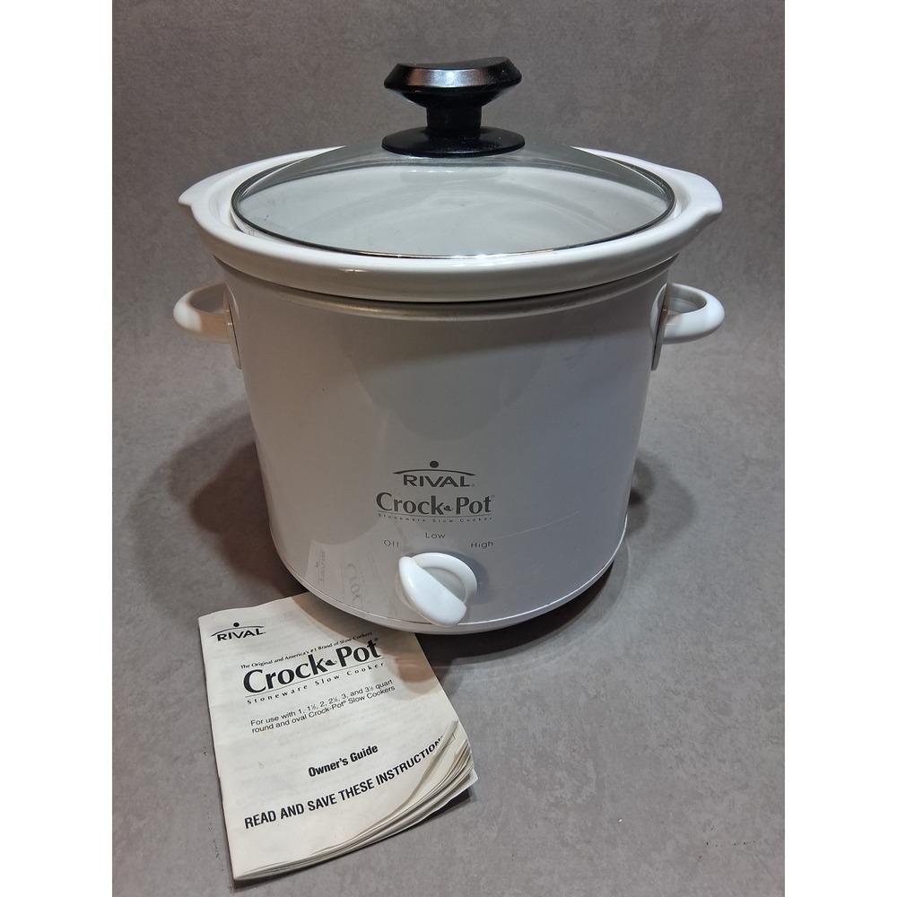 Small Mini White Rival 3 Qt Crockpot